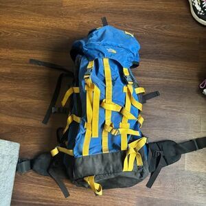 Vintage The North Face 65L Snow Leopard Backpack Backpacking Hiking Bag Pack